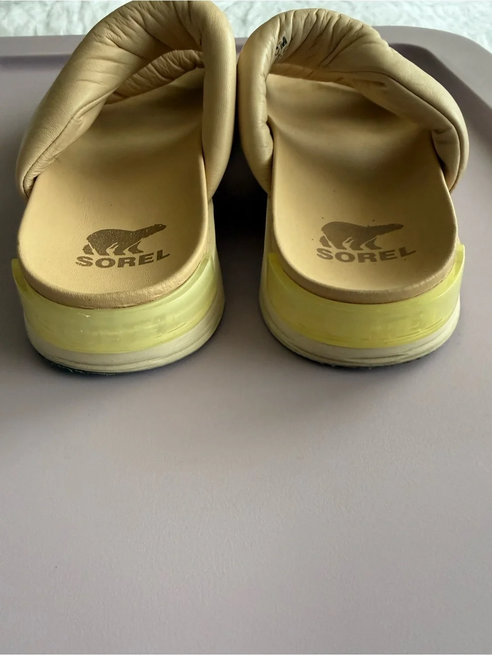 Sorel Cream Padded Double-Strap Slide Sandals - Picture 6 of 6